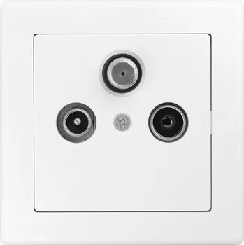 Elektrická zásuvka Anténní zásuvka nástěnná Timex-Elektro bílá