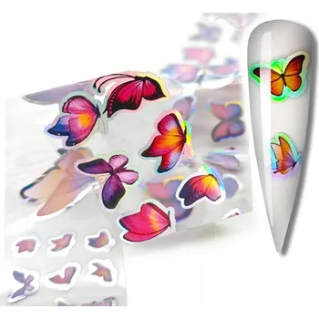 FÓLIE na nehty 100cm x 4cm - HOLO MOTÝLI