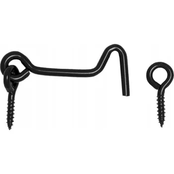 Věšák Šroubovací uzavírací háček - černý - ZHK 60