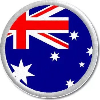 Vlajka Pelisport Australská vlajka tištěná nášivka ø 4,5 cm