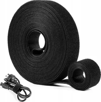 Stahovací páska Páska stahovací na suchý zip, organizér kabelů, opakovaně použitelná, 10 mm * 3 m