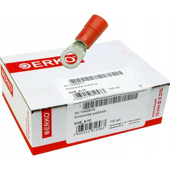 Kabelové oko Izolované kabelové oko 10 mm M6 100 ks ERKO KOE