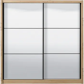 Šatní skříň Skříň šatní se dvěma zrcadly dub artisan NAVARA 215 OG