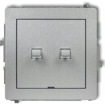 vypínač Žaluziový vypínač pod omítku Karlik stříbrný 7DWPUS-8