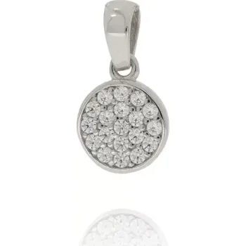 Přívěsek Zlatý přívěsek minimalistická destička se zirkony