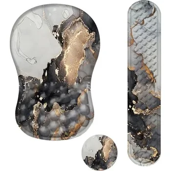 Podložka pod myš Huado Set podložka pod myš a zápěstí Bean Zlatý kouř Huado 97k-cube