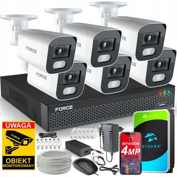 IP kamera FORCE Sada monitoringu 6x IP kamera 4MPx 2K Aplikace, DISK 1TB