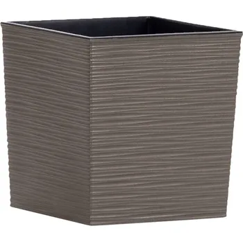 Květináč Siena Garden NIZZA GROOVE LA836-27 Nádoba na rostliny polypropylen šedá