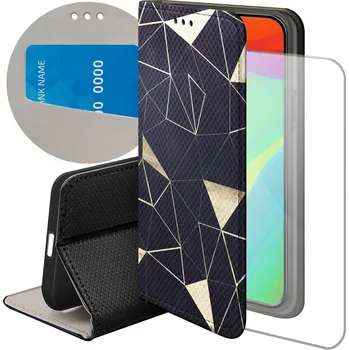 Pouzdro na mobilní telefon Flipové pouzdro Hello Case pro Samsung Galaxy A70 zlaté