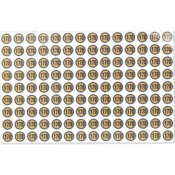 samolepka Samolepky se zlatou velikostí 170, 125 Ks/1 arch