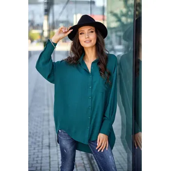 Dámská košile Roco Fashion Dámská košile s dlouhým rukávem Kasem tmavě zelená One size