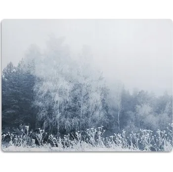 Podložka pod misku Podložka pod misku pro psa kočku Zimní stromy 90x60 cm