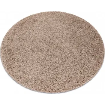 Koberec Kulatý koberec Meggi Shaggy - béžový Rozměr koberce: kruh 80 cm