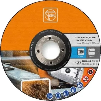 Řezný kotouč Řezný kotouč 125x22,23x1 nerezová ocel 25 Ks FEIN