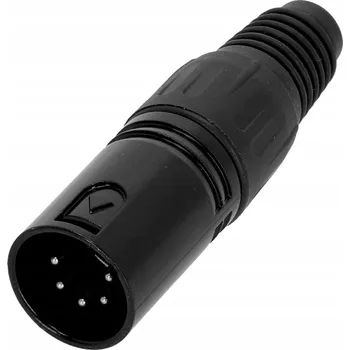 Audio kabel ADAM HALL XLR konektor 5pinový kabelový samec černý