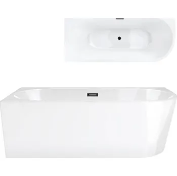 Vana Akrylátová rohová vana Corsan Intero, odtok uprostřed, 150 x 74 cm