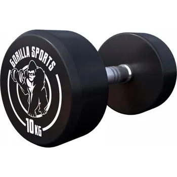 Potažené/pogumované činky s pevnou váhou Gorilla Sports 2x 10 kg