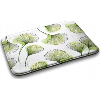 Koupelnová předložka Měkká koupelnová předložka s motivem listů jinanu