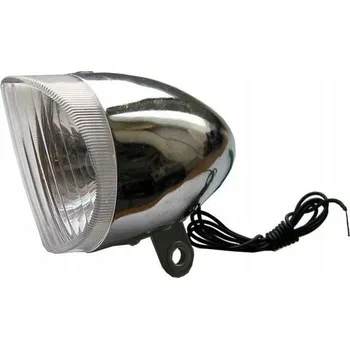 Cyklosvítilna Cyklistická lampa na dynamo RERTO, stříbrná, na vidlici