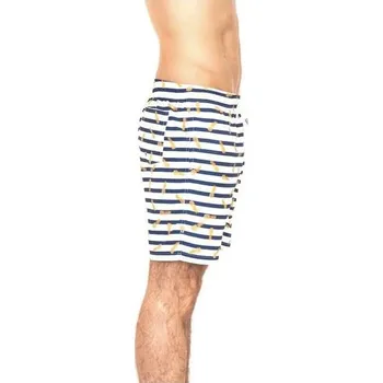 Pánské plavky James Cromwell koupací šortky Blue Striped Pineapple S