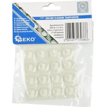 Geko G29822 silikonové nárazníky pod nábytek kulaté 12 mm 16 ks transparentní
