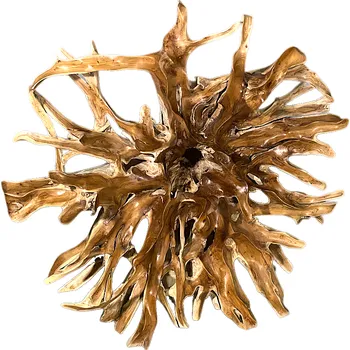 DEOKORK Teaková plastika z kořene SLUNCE VII