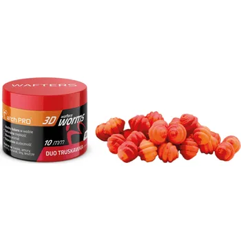 Boilies NÁSTRAHA 3D WORMS WAFTERS DUO JAHODA 10mm 20g