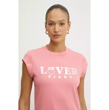 Pánské tričko Bavlněné tričko Pinko růžová barva, 104603 A2D1 104603.A2D1 38X, vel. L