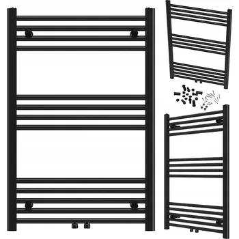 Radiátor KOUPELNOVÝ RADIÁTOR ŽEBŘÍKOVÝ MODERNÍ ČERNÝ 90x60 cm RAVEN