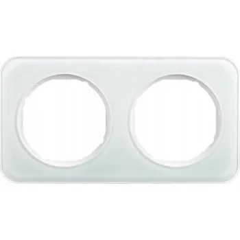 vypínač HAGER Dvojitý Rámeček Berker R.1 sklo bílý