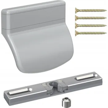 Západka balkonových dveří, POHYBLIVÝ SLOUPEK, Zámek pro kuřáky RAL 7035 Šedá