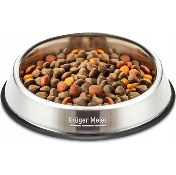 Miska pro psa Jedna kovová miska Kruger Meier šedá 0,54 l