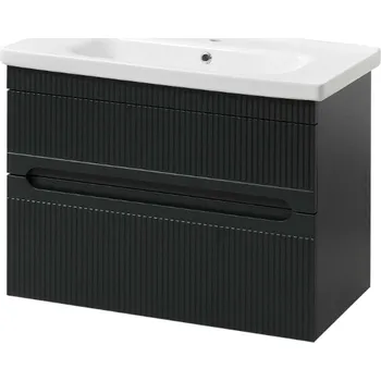 Koupelnový nábytek Lavedo Aria Air Antracit 80 koupelnová skříňka s umyvadlem