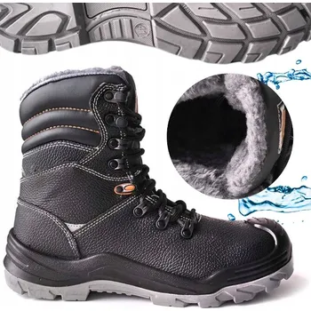 Pracovní obuv Pracovní boty S3 kotníkové zateplené VODĚODOLNÉ s ocelovou špičkou vel. 43