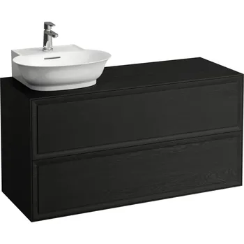 Koupelnový nábytek LAUFEN Laufen, Skříňka pod umyvadlo se 2 zásuvkami, s výřezem vlevo, pro umyvadla 816852, H4060870851701 Varianta: Černěný dub