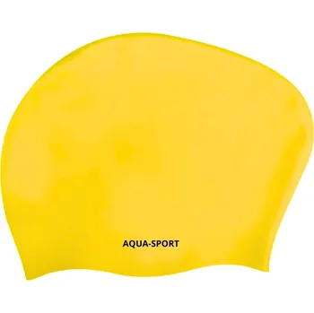 Plavecká čepice SILIKONOVÁ PLAVECKÁ ČEPICE NA DLOUHÉ VLASY DO BAZÉNU Aqua-Sport