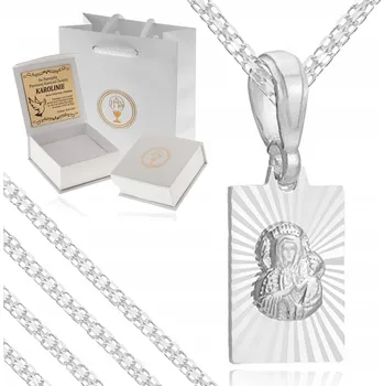 Řetízek STŘÍBRNÝ K PRVNÍMU SVATÉMU PŘIJÍMÁNÍ ŘETÍZEK A MEDAILONEM K PŘIJÍMÁNÍ RYZOST 925 JAKO DÁREK + GRAVÍROVÁNÍ