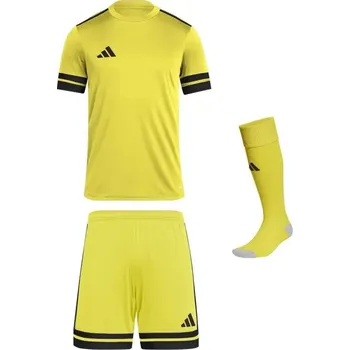 Fotbalový komplet Adidas Squadra 25 dres, trenky a stulpny žluto černý Velikost: S
