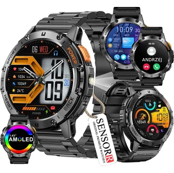 Hodinky Chytré Hodinky Sensorr S-K65S Pánské chytré hodinky s mluvící svítilnou, černé