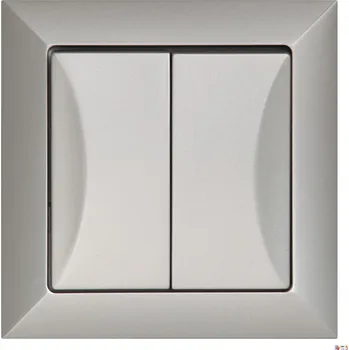 vypínač Žaluziový vypínač Klasik, Podomítkový Timex-Elektro stříbrný WP-10OP/ZSR