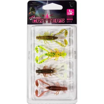 Umělá nástraha Fox Rage gumová nástraha Ultra UV Micro Critter Mixed Colour Lure Pack 5 cm 4 ks (NMC054)