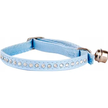 Obojek pro psa DINGO OBOJEK PRO KOČKY GLAMOUR 1,0x34 CM MODRÝ