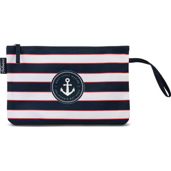 Plážová taška Taška na plavky Fabrizio Pruhy s kotvou - bílomodrá