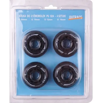 4X GUMOVÁ KOLEČKA PRO KOLEČKOVÉ BRUSLE 82A OUTRACE 64 mm