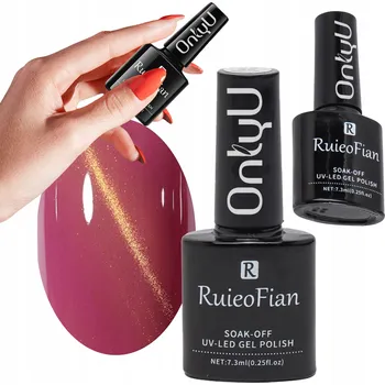 Lak na nehty BROSKEVO-FIALOVÝ HYBRIDNÍ LAK S LESKEM UV LAK OnlyU/L147