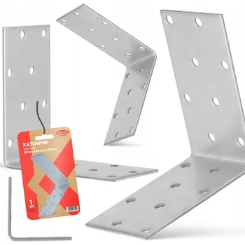 Úhloměr TESAŘSKÝ ÚHELNÍK Ocelový PLOCHÝ 80x80x40 ÚHLOVÝ SPOJOVNÍK Truhlářský POZINK