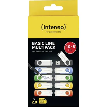 Počítač Intenso USB-Stick 10er Pack Basic Line 10 x 8 GB USB flash disk 8 GB žlutá, zelená, modrá, oranžová, černá 3503561 USB 2