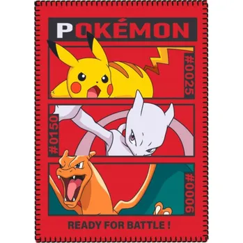 Dětská deka Fleecová deka přehoz POKEMON pléd 100x140 cm