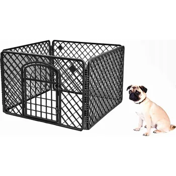 Obraz Ohrádka pro psa 90x90x60 cm Černá