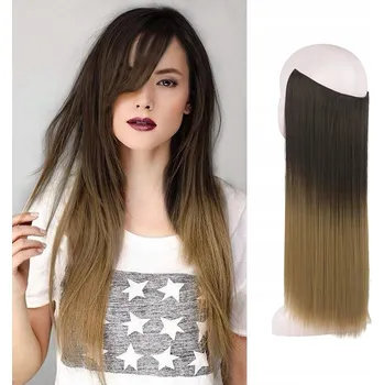 Příčesek SYNTETICKÉ VLASY PRODLOUŽENÍ PŘÍČESEK ROVNÉ OMBRE 46 cm